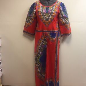 Ladies Dashiki Long Jumpsuits